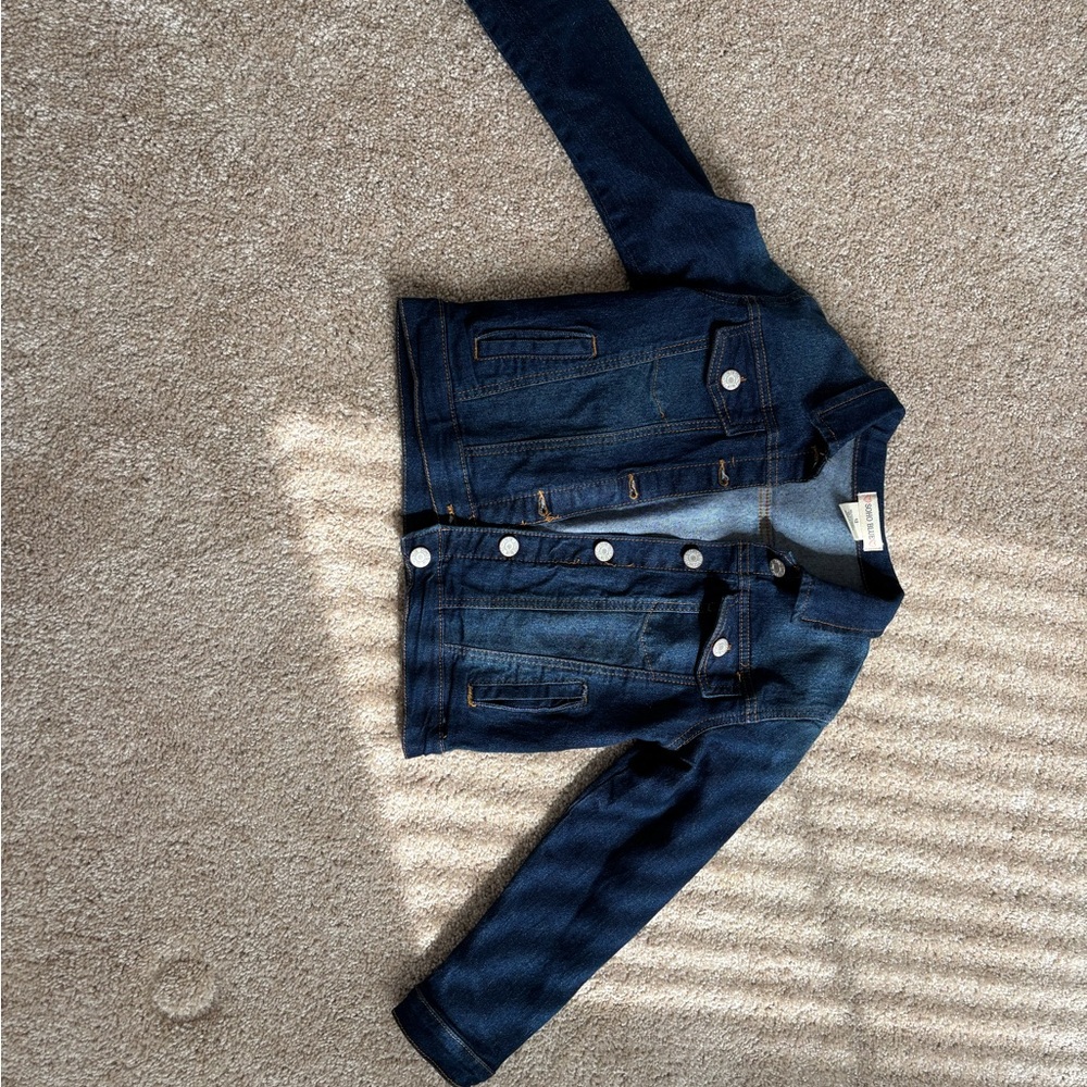 Classic Dark Wash Denim Jacket - Button Front